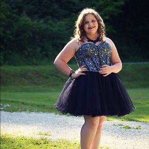 Short Black Homecoming/Spring Formal Dress
